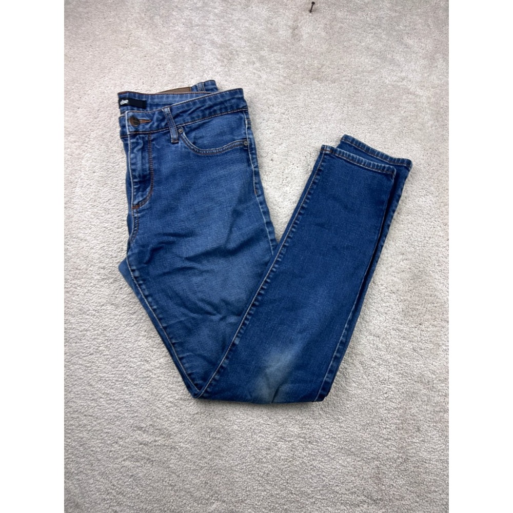 Else Jeans Women's W30 Blue Wash Skinny Distressed Stretch Denim Mid-Rise